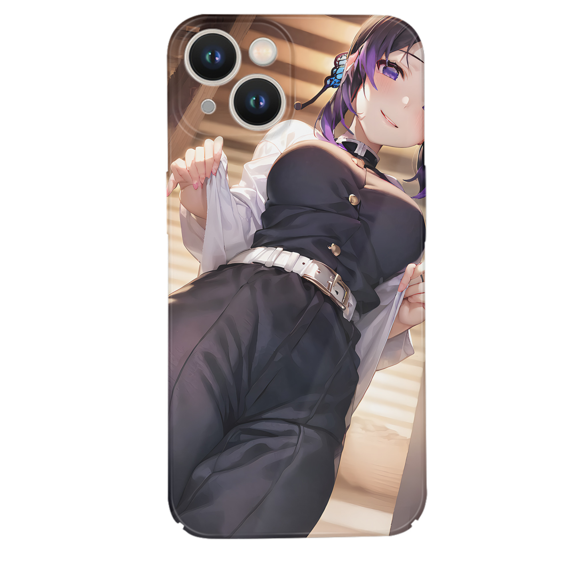 （画像用） 鬼滅の刃（きめつのやいば）蟲柱-胡蝶 しのぶ／こちょう しのぶ Kochou Shinobu 【iPhone 14シリーズ対応】ハードケース